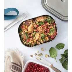 Gift Campaign Lunch box in acciaio inox con posate e fascia Black+Blum da 1 litro><noscript><img width=