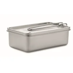Gift Campaign Lunch box in acciaio inox con manico estraibile da 750ml> Porta Pranzo