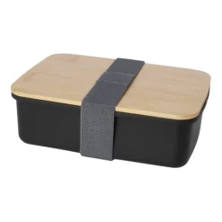 Gift Campaign Lunch box in plastica riciclata con coperchio in bambù e fascia 750ml> Porta Pranzo