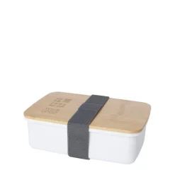 Gift Campaign Lunch box in plastica riciclata con coperchio in bambù e fascia 750ml></noscript> Porta Pranzo