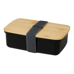 Gift Campaign Lunch box in plastica riciclata con coperchio in bambù e fascia 500ml></noscript> Porta Pranzo