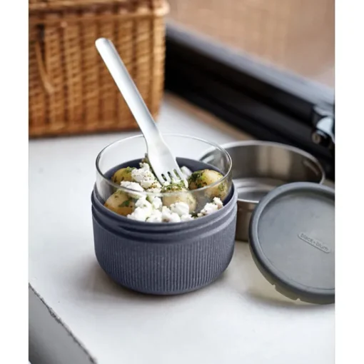 Gift Campaign Lunch box in vetro con coperchio in silicone Black+Blum da 750ml> Porta Pranzo
