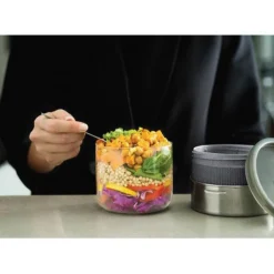 Gift Campaign Lunch box in vetro con coperchio in silicone Black+Blum da 750ml></noscript> Porta Pranzo