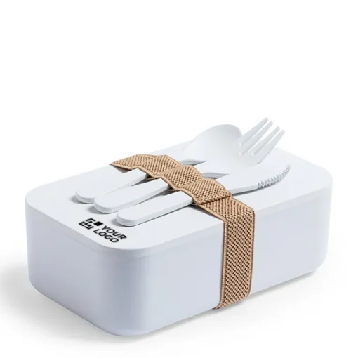 Gift Campaign Lunch box personalizzabili in PLA con posate incluse 1L Minimal> Porta Pranzo