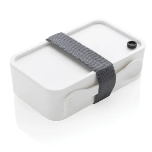 Gift Campaign Lunch box personalizzati in plastica con separatore e posate 1,2L Carry> Porta Pranzo