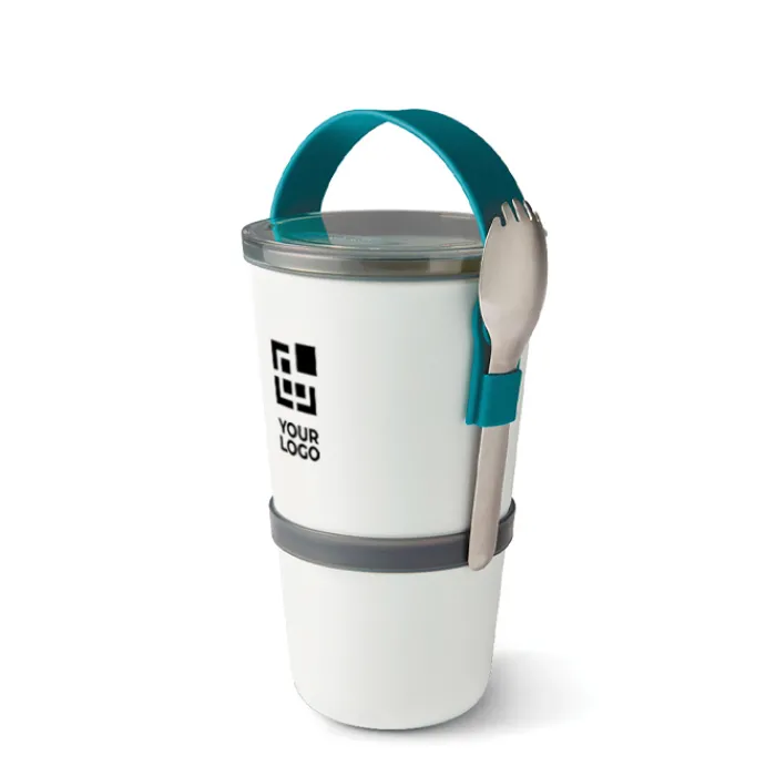 Gift Campaign Lunch pot tipo bicchiere con 2 contenitori ermetici Black+Blum 900ml> Porta Pranzo