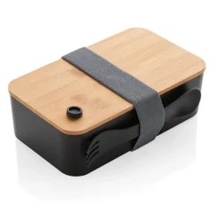 Gift Campaign Lunchbox in PP riciclato con coperchio in bambù Complete Bamboo Eco> Gadget Ecologici|Porta Pranzo