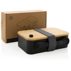 Gift Campaign Lunchbox in PP riciclato con coperchio in bambù Complete Bamboo Eco><noscript><img width=