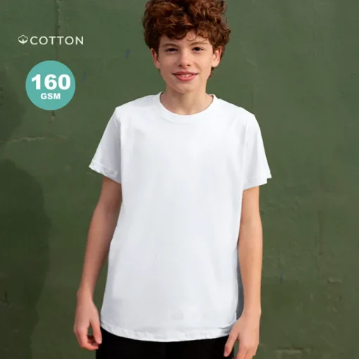 Gift Campaign Maglietta bianca da bambino in 100% cotone ring spun da 160 g/m2> Magliette Personalizzate