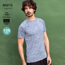 Gift Campaign Maglietta tecnica in rPET traspirante con lavorazione space-dye> Magliette Tecniche