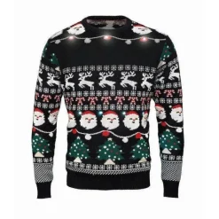 Gift Campaign Maglione natalizio in acrilico con 10 lucine a LED taglia L/XL> Gadget Natalizi