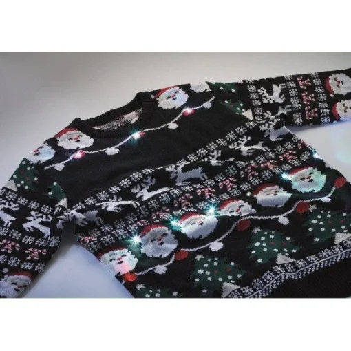 Gift Campaign Maglione natalizio in acrilico con 10 lucine a LED taglia L/XL> Gadget Natalizi