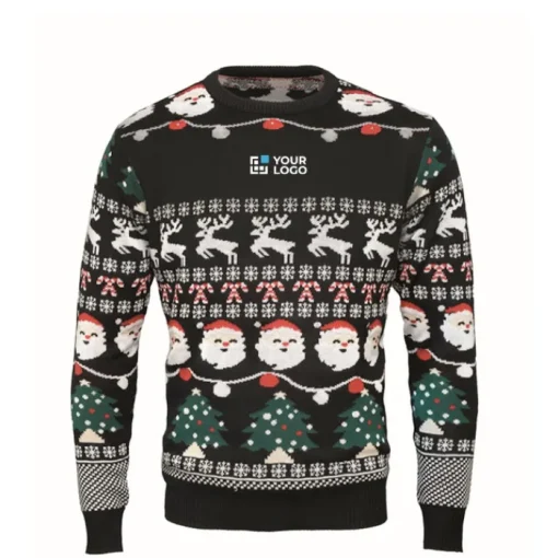 Gift Campaign Maglione natalizio in acrilico con 10 lucine a LED taglia L/XL> Gadget Natalizi