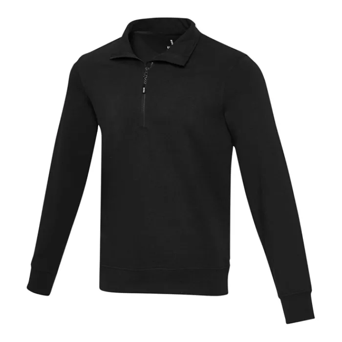 Gift Campaign Maglione unisex in tessuto riciclato con zip corta 280g/m2 Elevate NXT> Felpe Personalizzate
