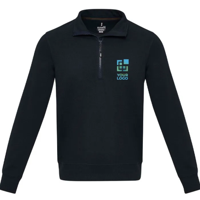 Gift Campaign Maglione unisex in tessuto riciclato con zip corta 280g/m2 Elevate NXT> Felpe Personalizzate