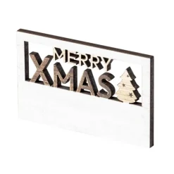Gift Campaign Magnete in legno con messaggio natalizio Merry Xmas> Gadget Natalizi