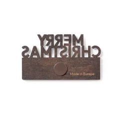 Gift Campaign Magnete in legno con messaggio di Merry Christmas> Gadget Natalizi