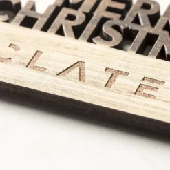 Gift Campaign Magnete in legno con messaggio di Merry Christmas></noscript> Gadget Natalizi