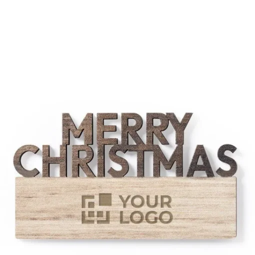 Gift Campaign Magnete in legno con messaggio di Merry Christmas> Gadget Natalizi