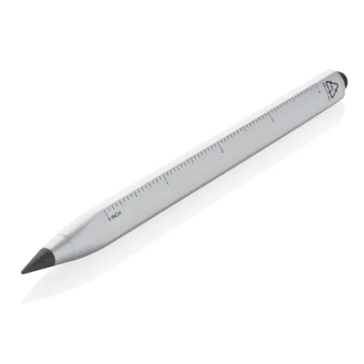 Gift Campaign Matita in alluminio riciclato con gommino touch e righello> Matite Classiche