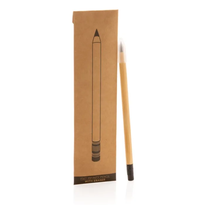 Gift Campaign Matita infinita con gomma da cancellare in bambù BlackEraser> Matite Classiche