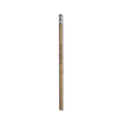 Gift Campaign Matite di legno personalizzate con gomma da cancellare Natural> Matite Classiche