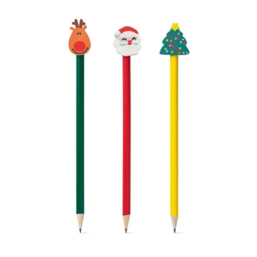 Gift Campaign Matite promozionali con gomma a forma di renna, abete o Babbo Natale> Gadget Natalizi