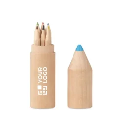 Gift Campaign Matitone in con 6 pastelli colorati personalizzati Mini Pencil> Matite Colorate