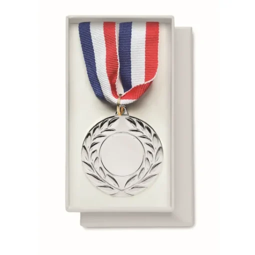 Gift Campaign Medaglia di ferro con nastro tricolore blu, bianco e rosso.> Medaglie E Trofei|Gadget Per Eventi Sportivi