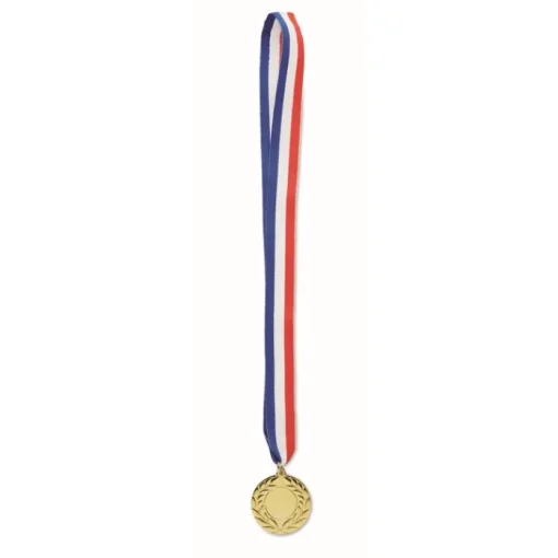 Gift Campaign Medaglia di ferro con nastro tricolore blu, bianco e rosso.> Medaglie E Trofei|Gadget Per Eventi Sportivi