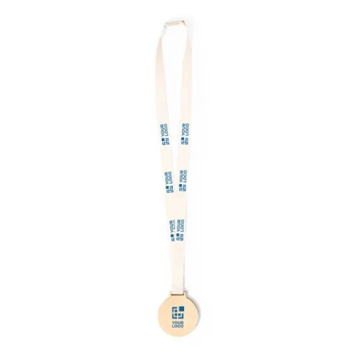 Gift Campaign Medaglia in legno con nastro in cotone e chiusura di sicurezza> Medaglie E Trofei|Gadget Per Eventi Sportivi