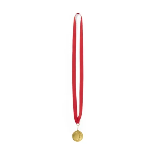Gift Campaign Medaglia personalizzata dorata in rilievo e nastro poliestere Olympe> Medaglie E Trofei|Gadget Per Eventi Sportivi