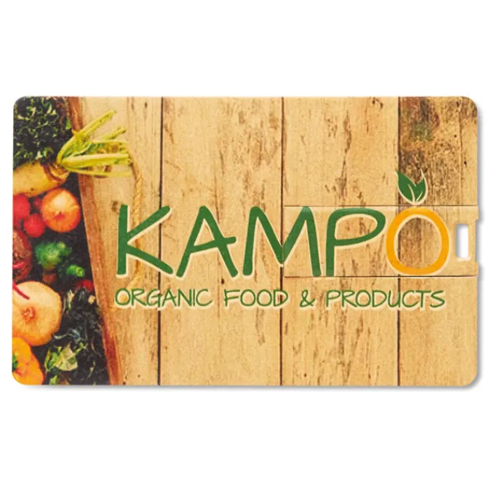 Gift Campaign Memoria USB a forma di carta di credito in paglia al 60% Ecofriendly> Tessere Usb Personalizzate