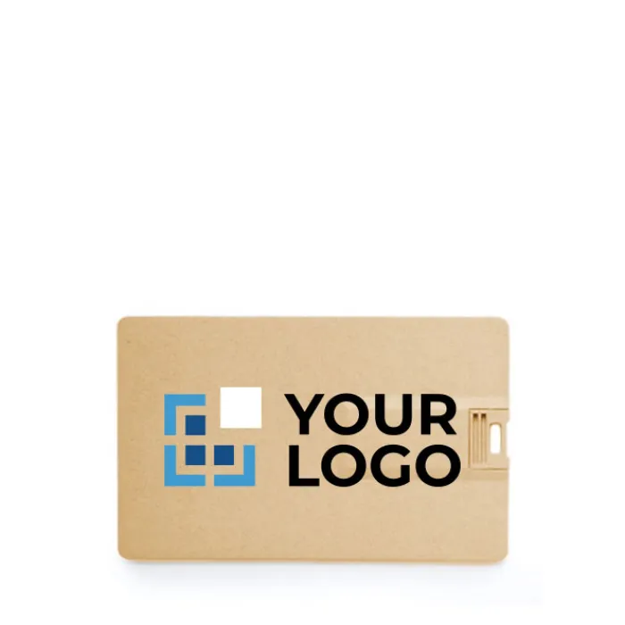 Gift Campaign Memoria USB a forma di carta di credito in paglia al 60% Ecofriendly> Tessere Usb Personalizzate