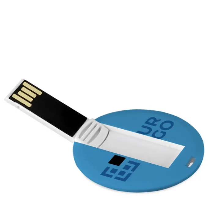 Gift Campaign Memoria USB di forma rotonda con stampa digitale e serigrafia> Tessere Usb Personalizzate