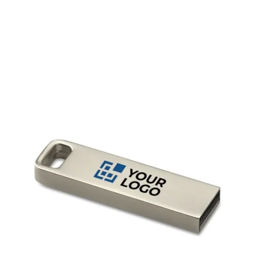 Gift Campaign Memoria USB in metallo con stampa laser Compacto Slim> Chiavette Usb Di Metallo