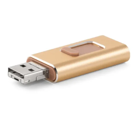 Gift Campaign Memoria USB personalizzata 4 connettori in 1 Metalcolor Otg Slide> Chiavette Usb Di Metallo