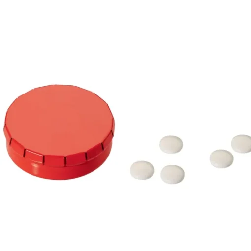 Gift Campaign Mentine in scatolina rotonda di metallo in 8 differenti colori 12g> Mentine E Gomme Da Masticare
