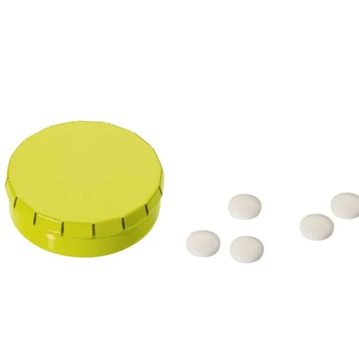 Gift Campaign Mentine in scatolina rotonda di metallo in 8 differenti colori 12g> Mentine E Gomme Da Masticare