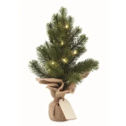 Gift Campaign Mini albero natalizio in plastica con 20 lucine a LED gialle> Gadget Natalizi