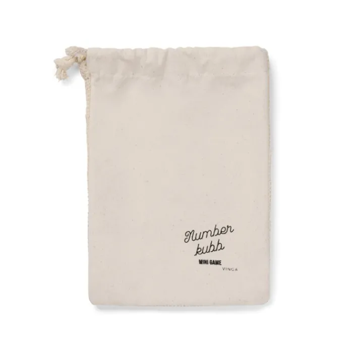 Gift Campaign Mini gioco dei numeri in legno di pino con birilli e sacchetto in tela> Giochi E Passatempo