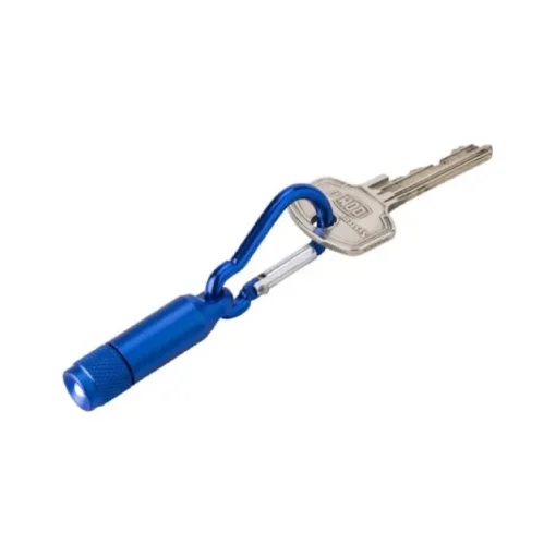 Gift Campaign Mini torcia in alluminio da incidere con luce a LED e moschettone> Torce