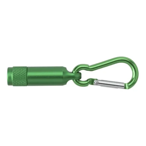 Gift Campaign Mini torcia in alluminio da incidere con luce a LED e moschettone> Torce