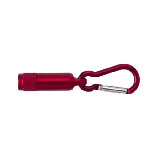 Gift Campaign Mini torcia in alluminio da incidere con luce a LED e moschettone> Torce