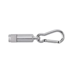 Gift Campaign Mini torcia in alluminio da incidere con luce a LED e moschettone></noscript> Torce