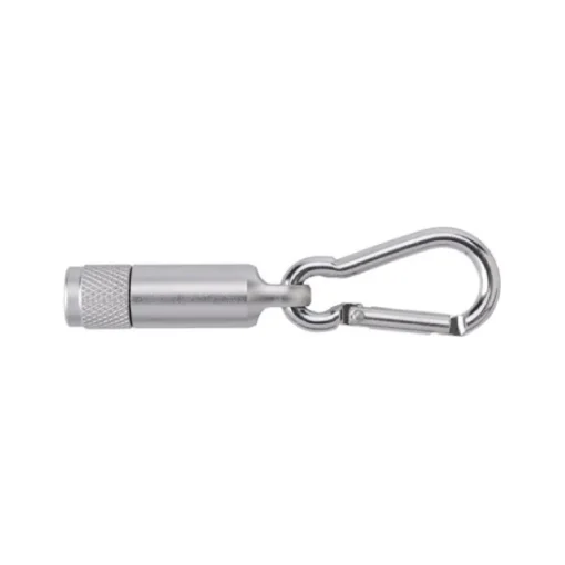 Gift Campaign Mini torcia in alluminio da incidere con luce a LED e moschettone> Torce