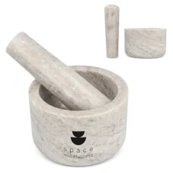 Gift Campaign Mortaio in marmo travertino resistente marca Segaform></noscript> Altri Utensili Da Cucina