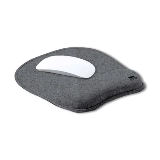 Gift Campaign Mouse pad con poggia polsi imbottito in morbido poliestere RPET> Tappetini Per Mouse