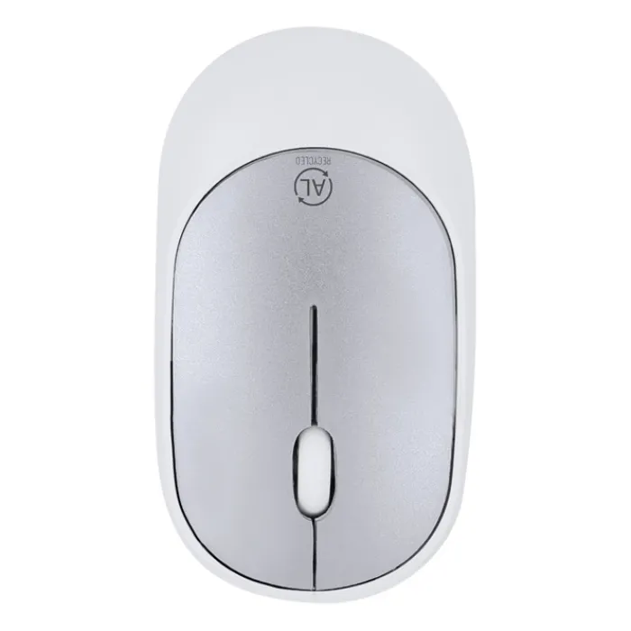 Gift Campaign Mouse wireless ergonomico in ABS e alluminio con certificazione RCS> Mouse