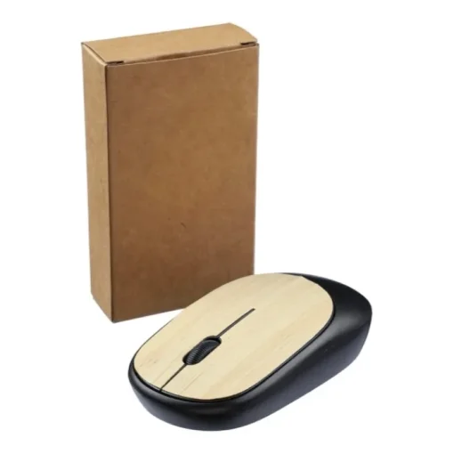 Gift Campaign Mouse wireless con dettagli in bambù personalizzabile> Mouse